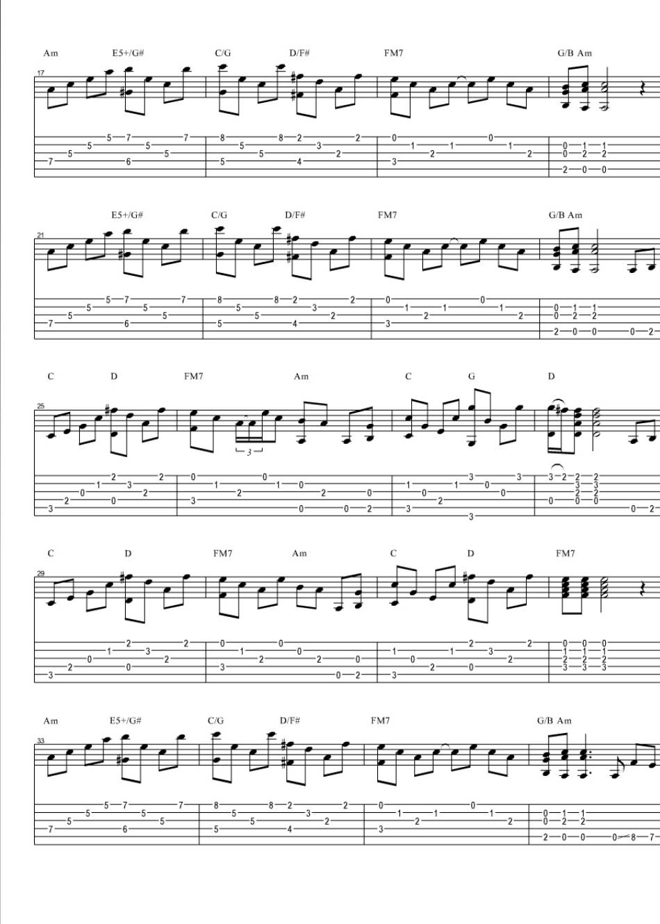StairwayToHeaven吉他谱_第2页