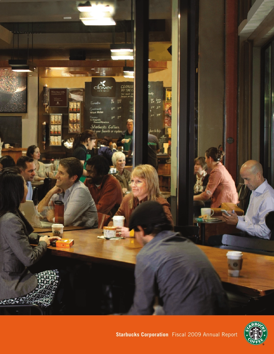 Starbucks星巴克公司2009年度财务报表_第1页
