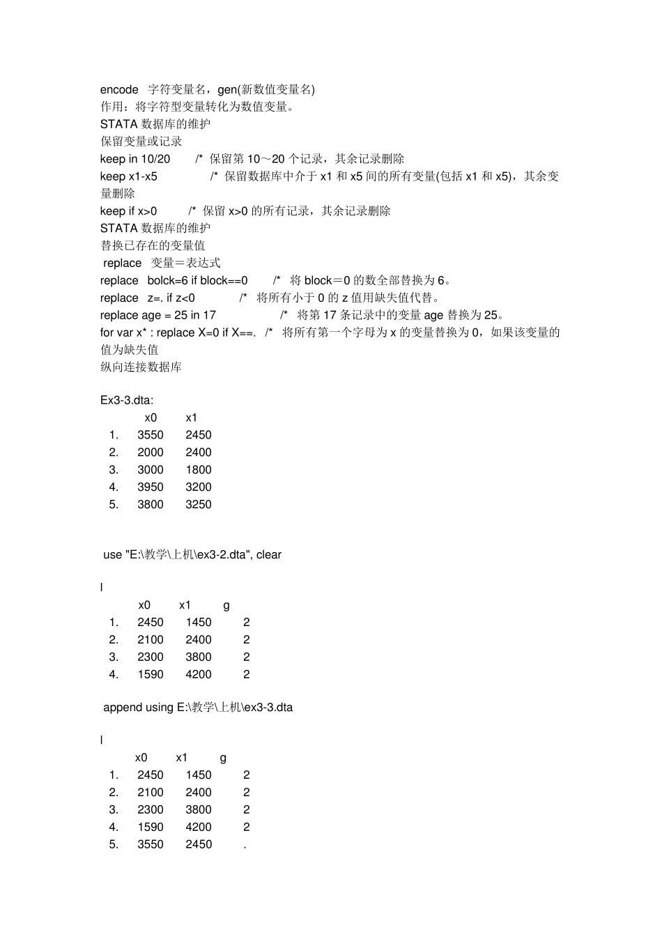 stata常用命令_第2页