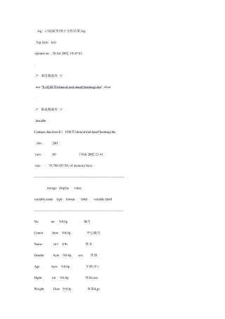 Stata运行结果及分析