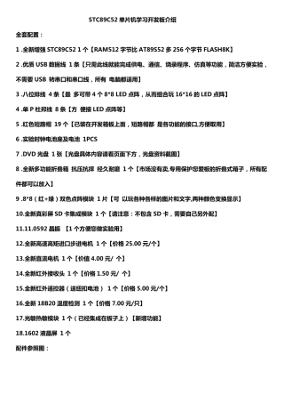 STC89C52单片机学习开发板介绍()