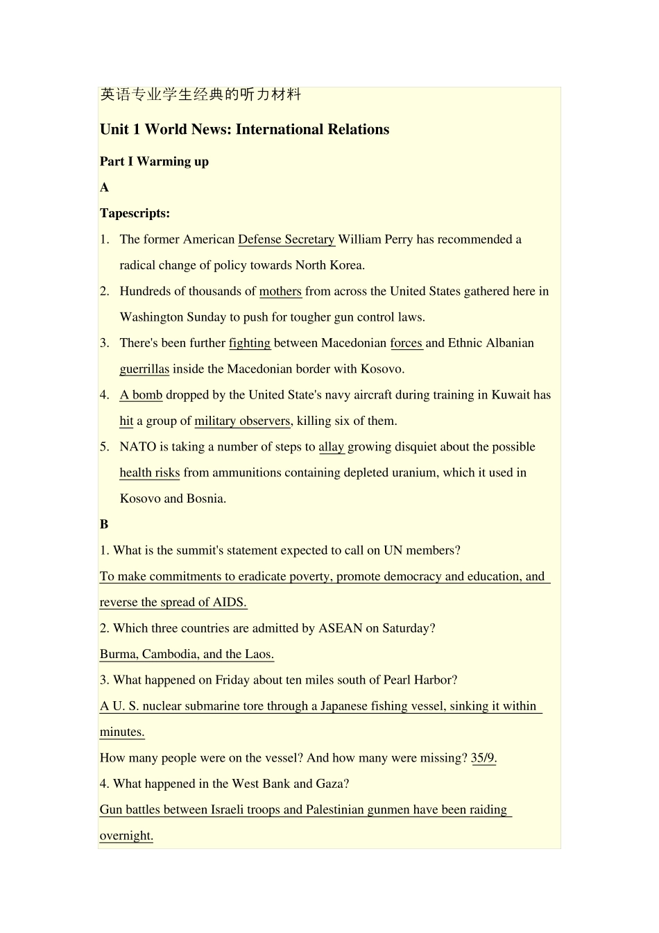 stepbystep3000第三册unit1答案及原文_第1页