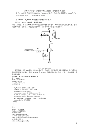 STM32F103通用定时器PWM应用例程蜂鸣器演奏乐曲