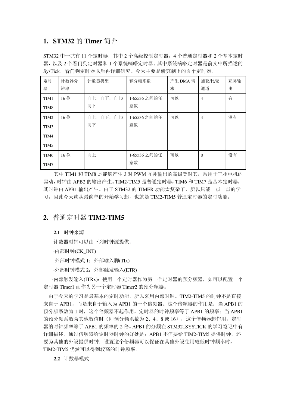 STM32学习笔记：通用定时器基本定时功能_第1页