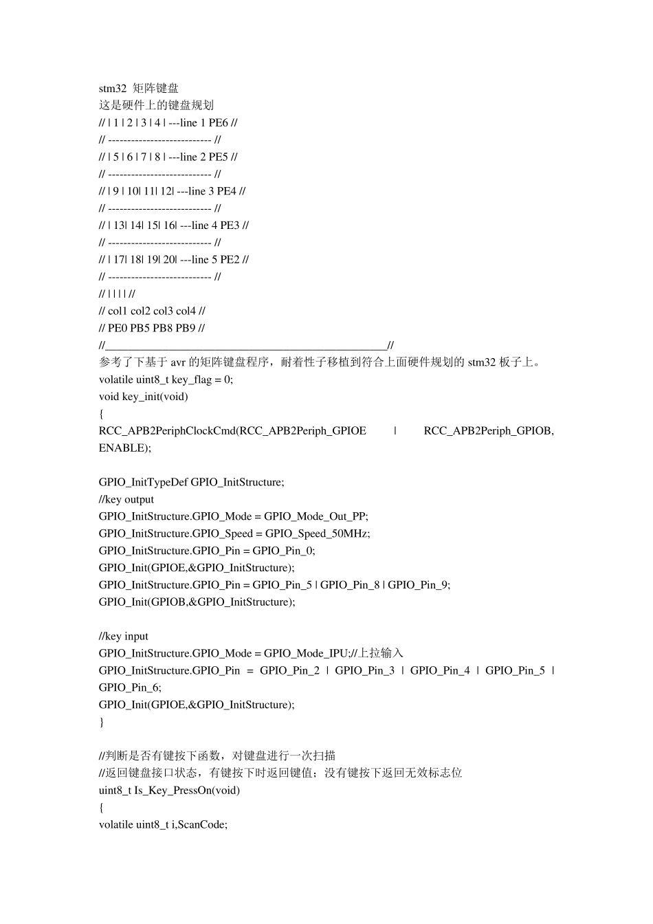 STM32矩阵键盘实现方法收集_第3页