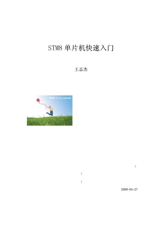 STM8S单片机快速入门V1.3