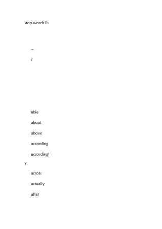 stopwordsstopwordslist中英文混合停用词表