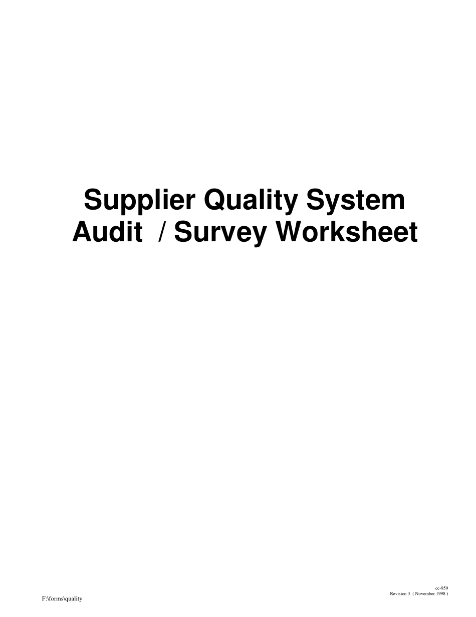SupplierQualitySystemSurvey_第1页