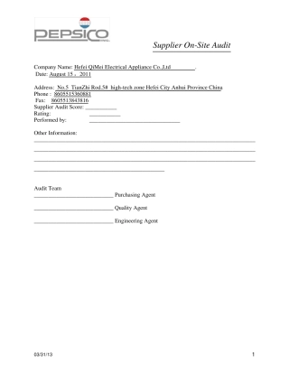 SupplierSelfAssessment