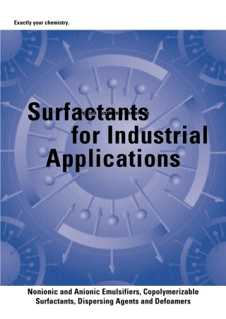 Surfactants_for_Industrial_Applications国际工业表面活性剂大全