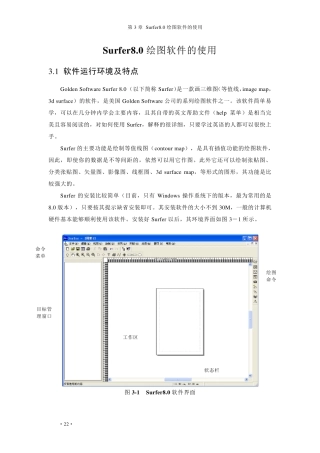 Surfer8.0绘图软件三维地形图软件的使用
