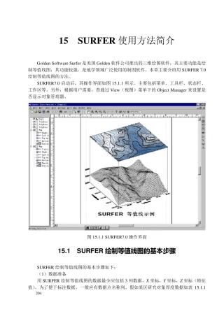 SURFER软件使用方法简介