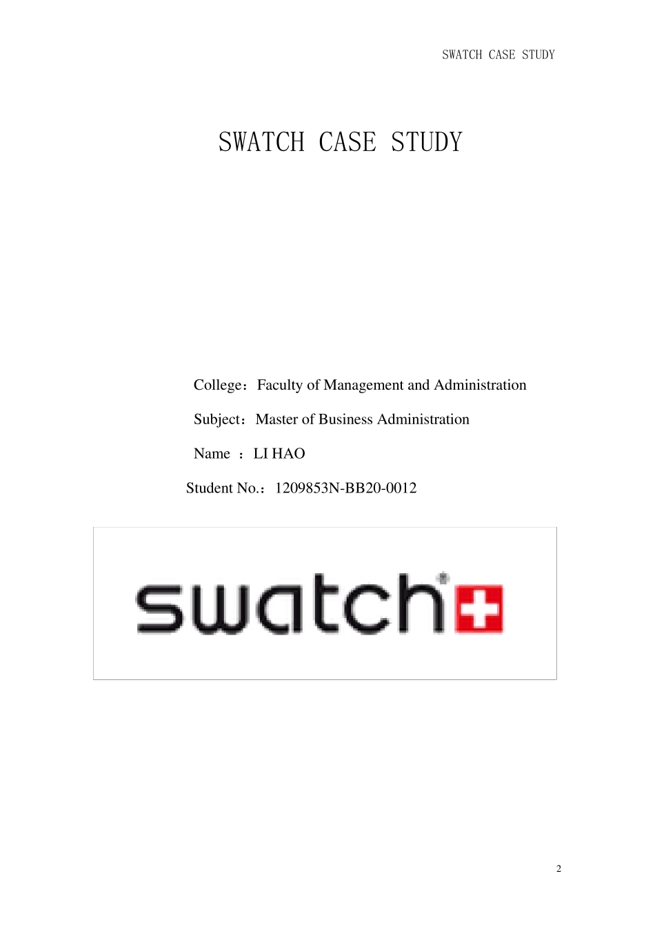 swatch案例分析作业报告_第2页