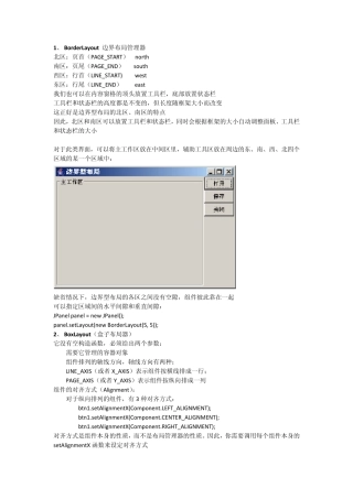 Swing常见布局管理器总结