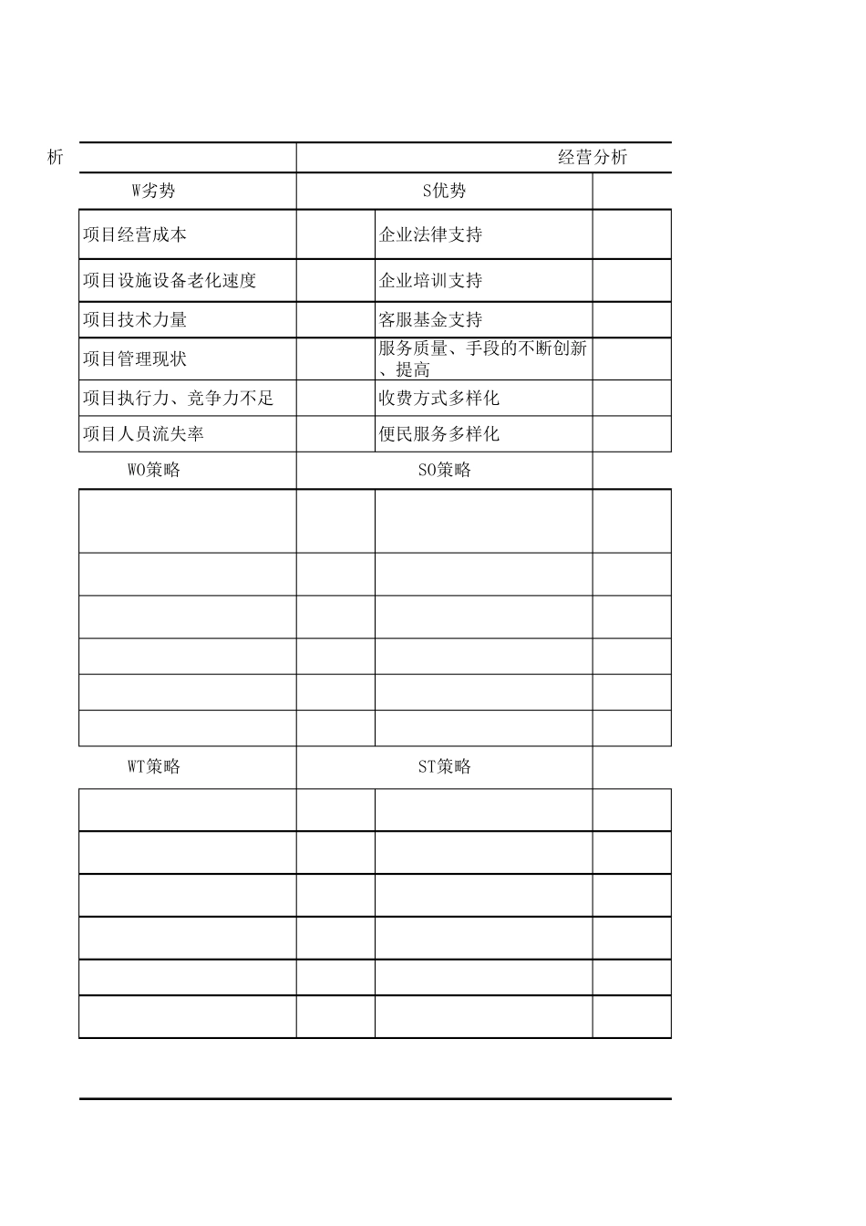 SWOT市场分析评估表模板_第3页