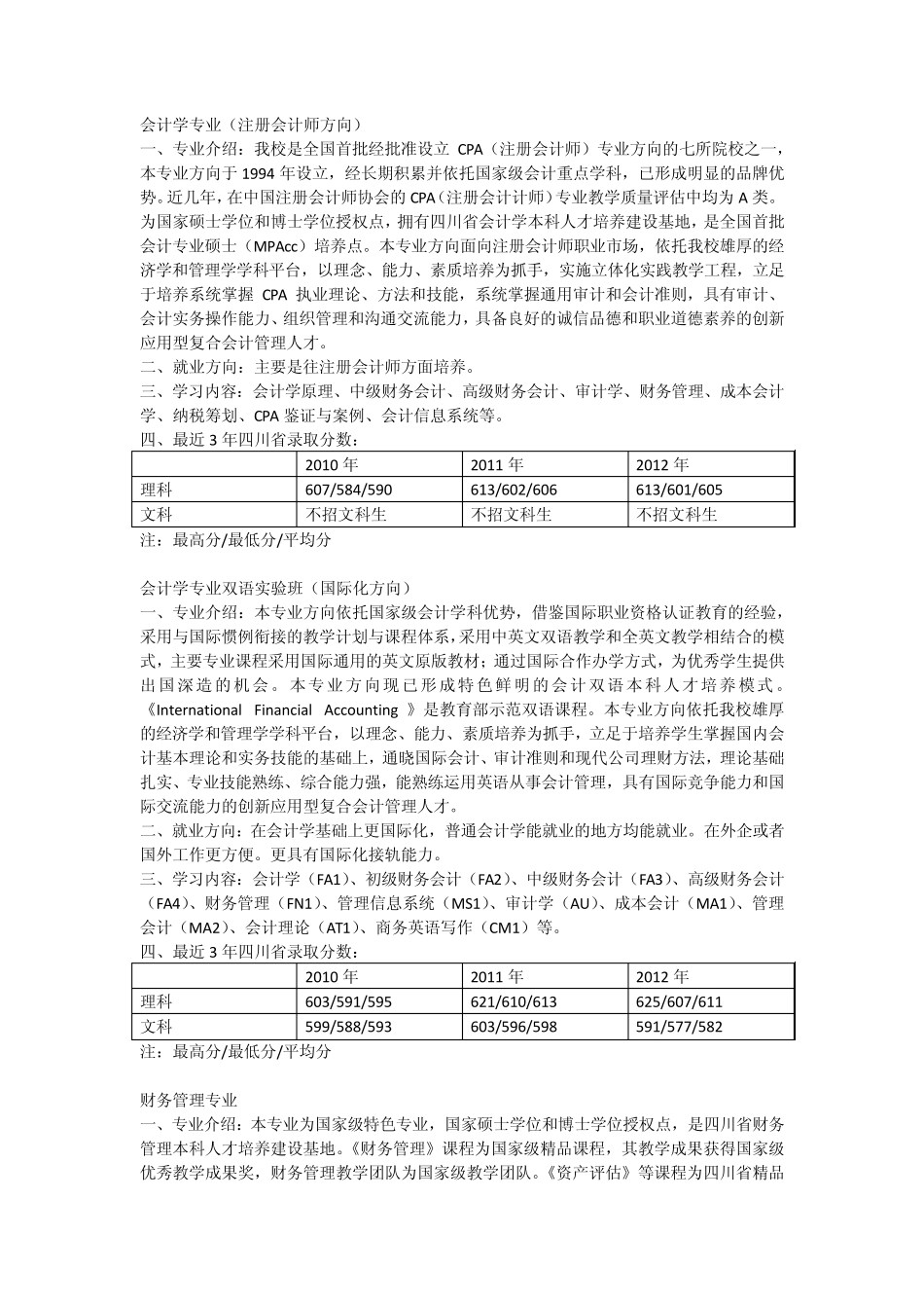 swufe部分专业简介_第3页