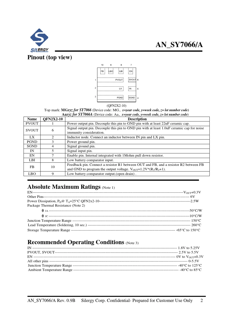 SY7066ASY70662A3A同步升压芯片_第2页