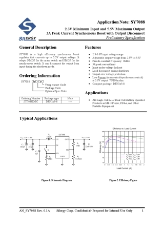 SY7088高效率5V1A同步升压芯片