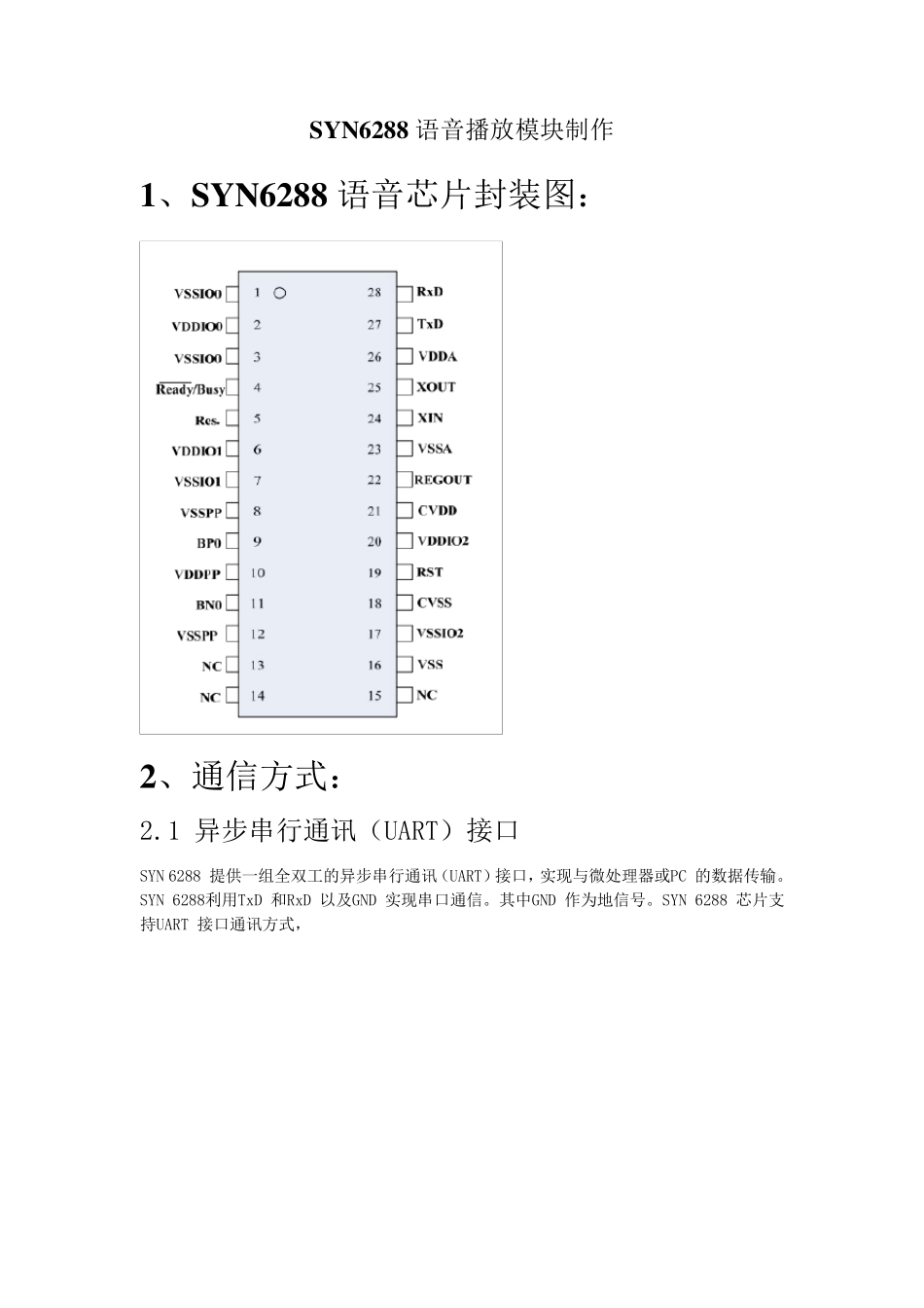 SYN6288语音播放模块(终极版)_第1页