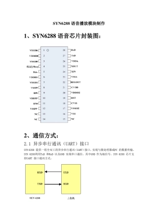 SYN6288语音播放模块
