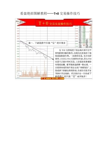 T+0交易看盘绝招图解教程和操作技巧