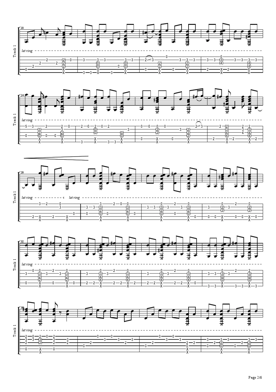 TaylorSwift《lovestory》吉他独奏谱郑成河版_第2页