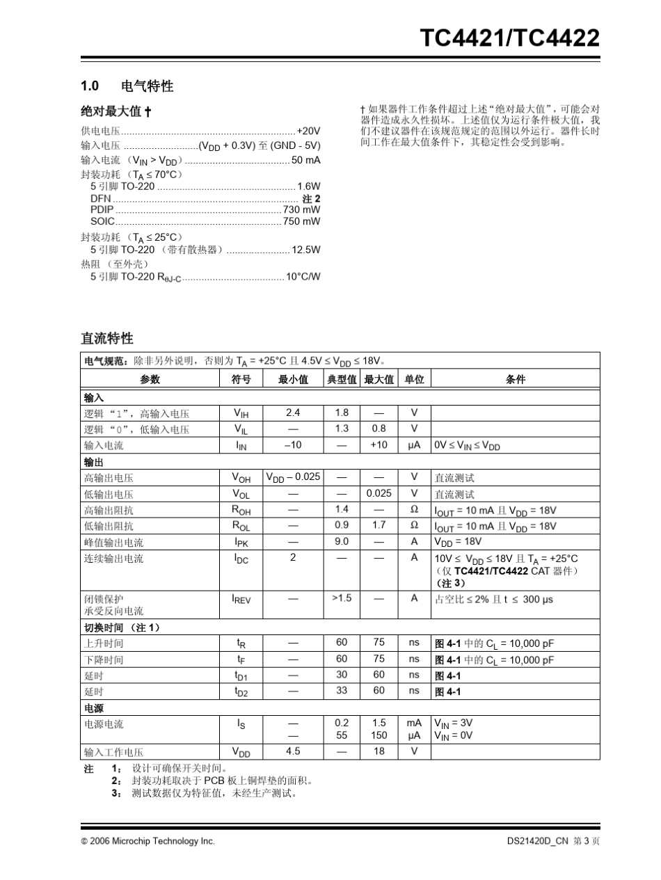 TC4422_中文数据手册_第3页
