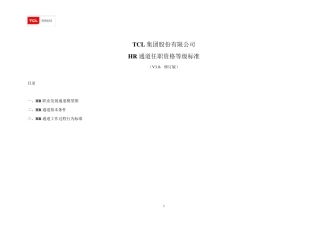 TCL任职资格体系资料(HR)
