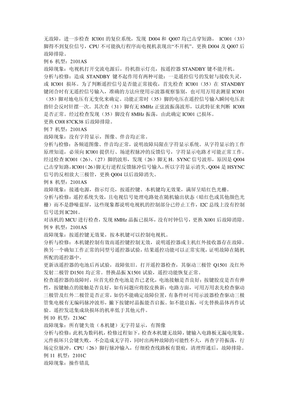 TCL彩电通病维修经验大全_第2页