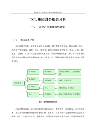 TCL财务分析报告