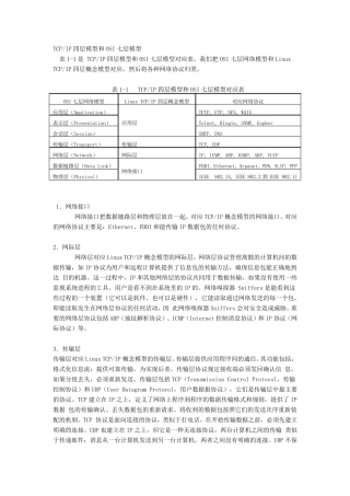 TCPIP四层模型和OSI七层模型
