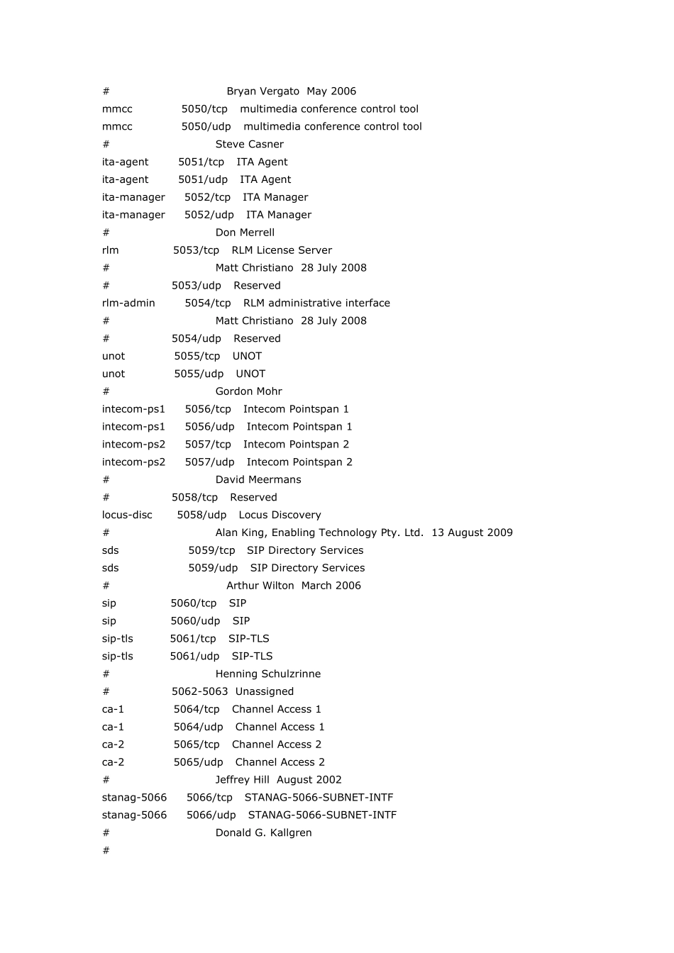 TCP端口号注册大全_第3页