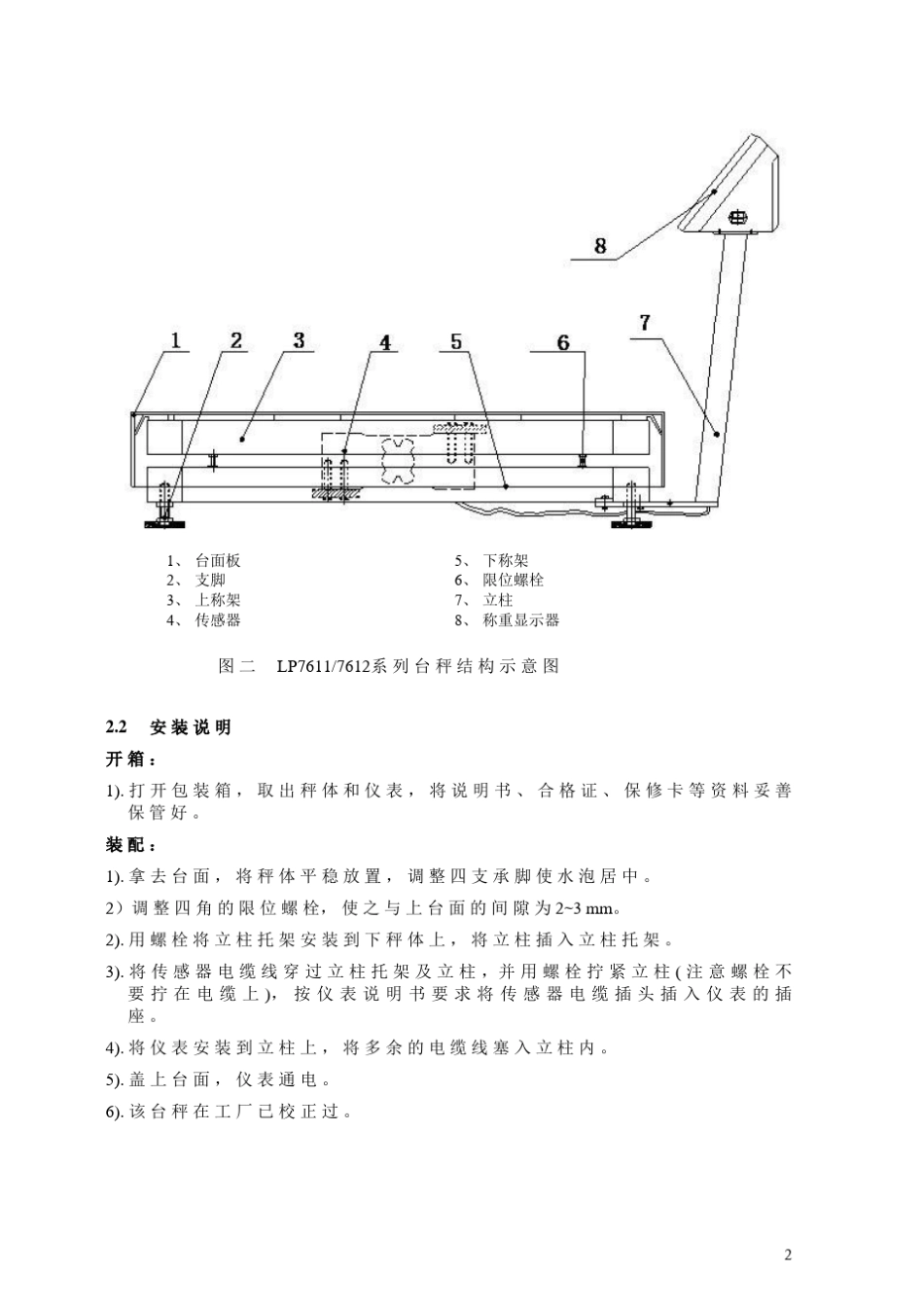 TCS电子台秤说明书_第2页