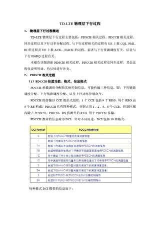 TDLTE下行物理层过程pdf