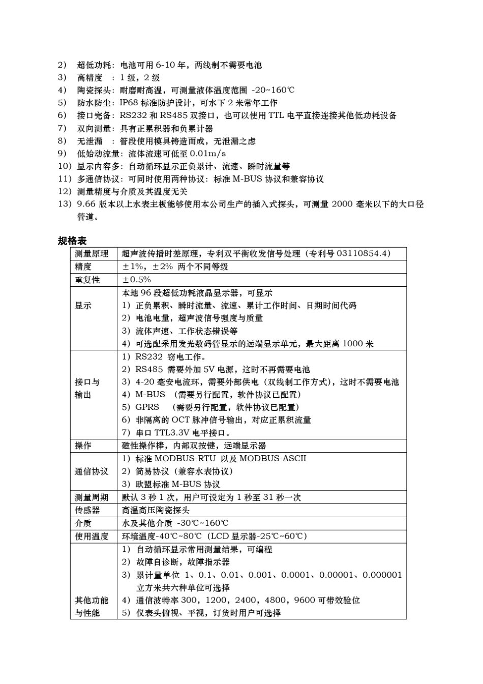 TDS100W水表技术说明书976_第2页