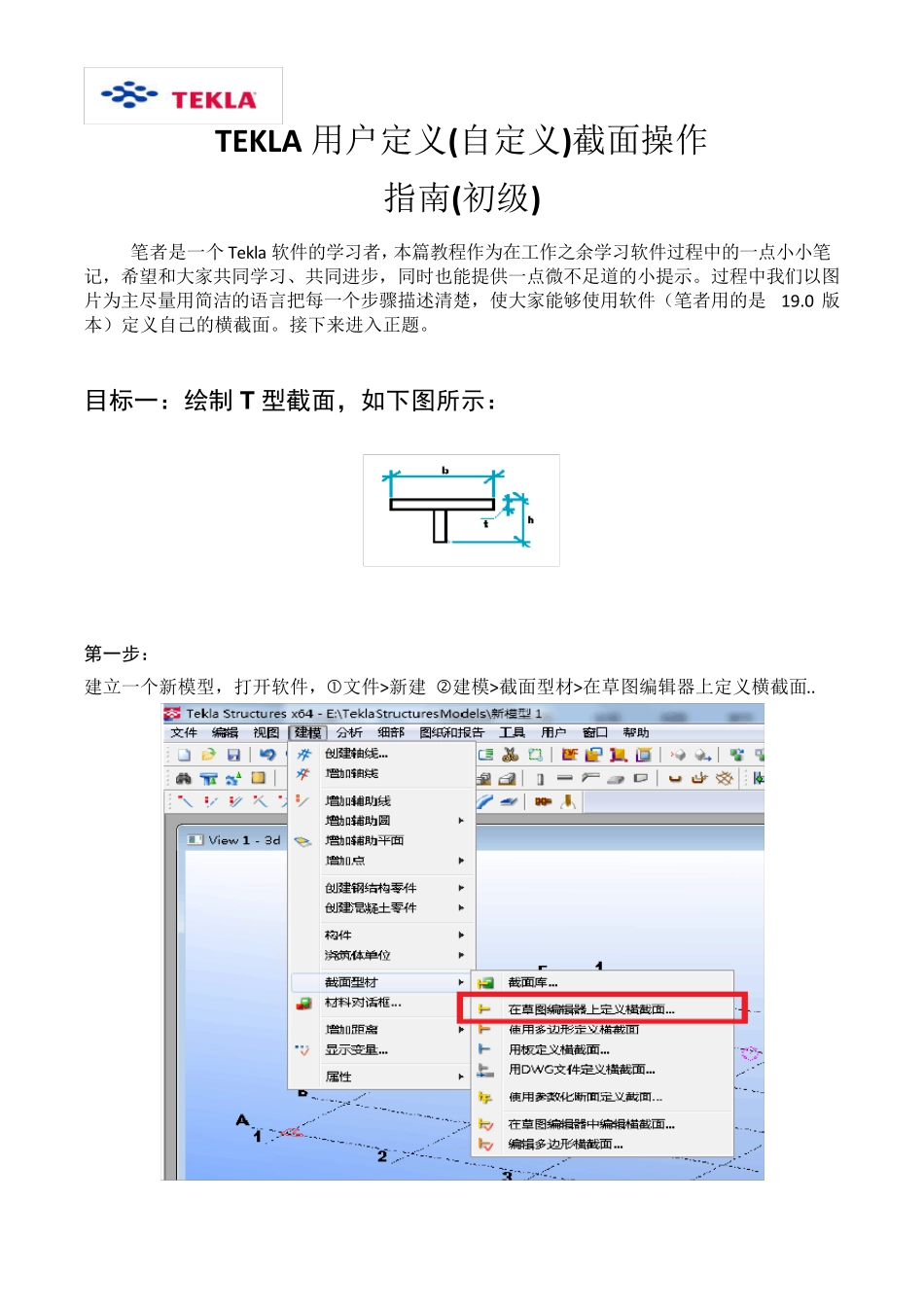 TEKLA用户定义横截面指南_第1页
