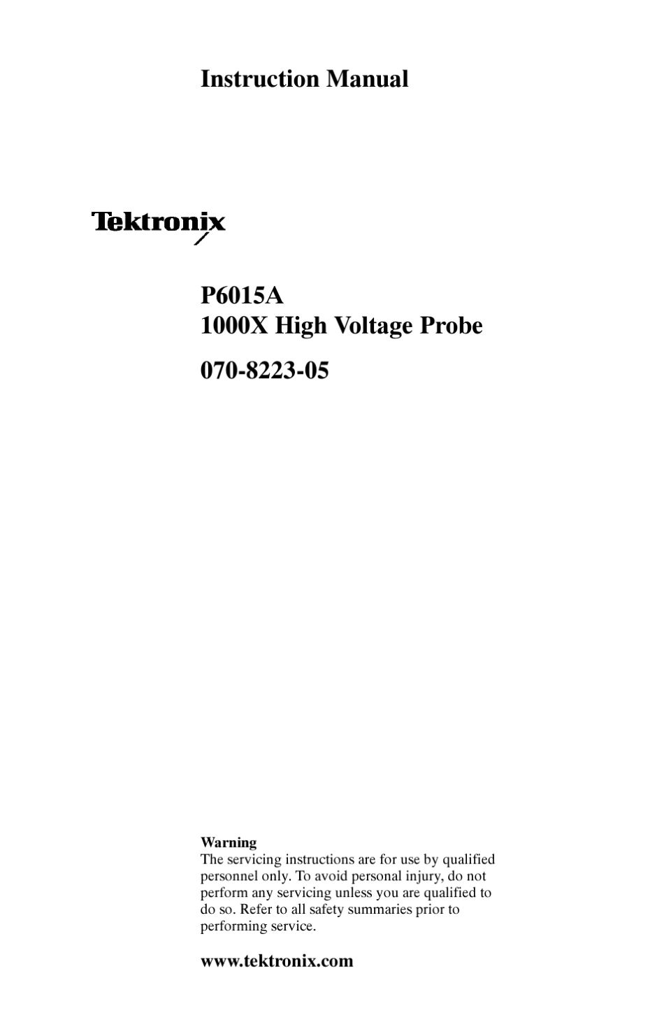 TektronixP6015A使用手册_第1页