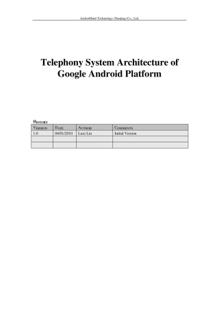 TelephonySystemArchitectureofGoogleAndroidPlatform