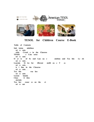 TESOLforChildrenCourseEbook