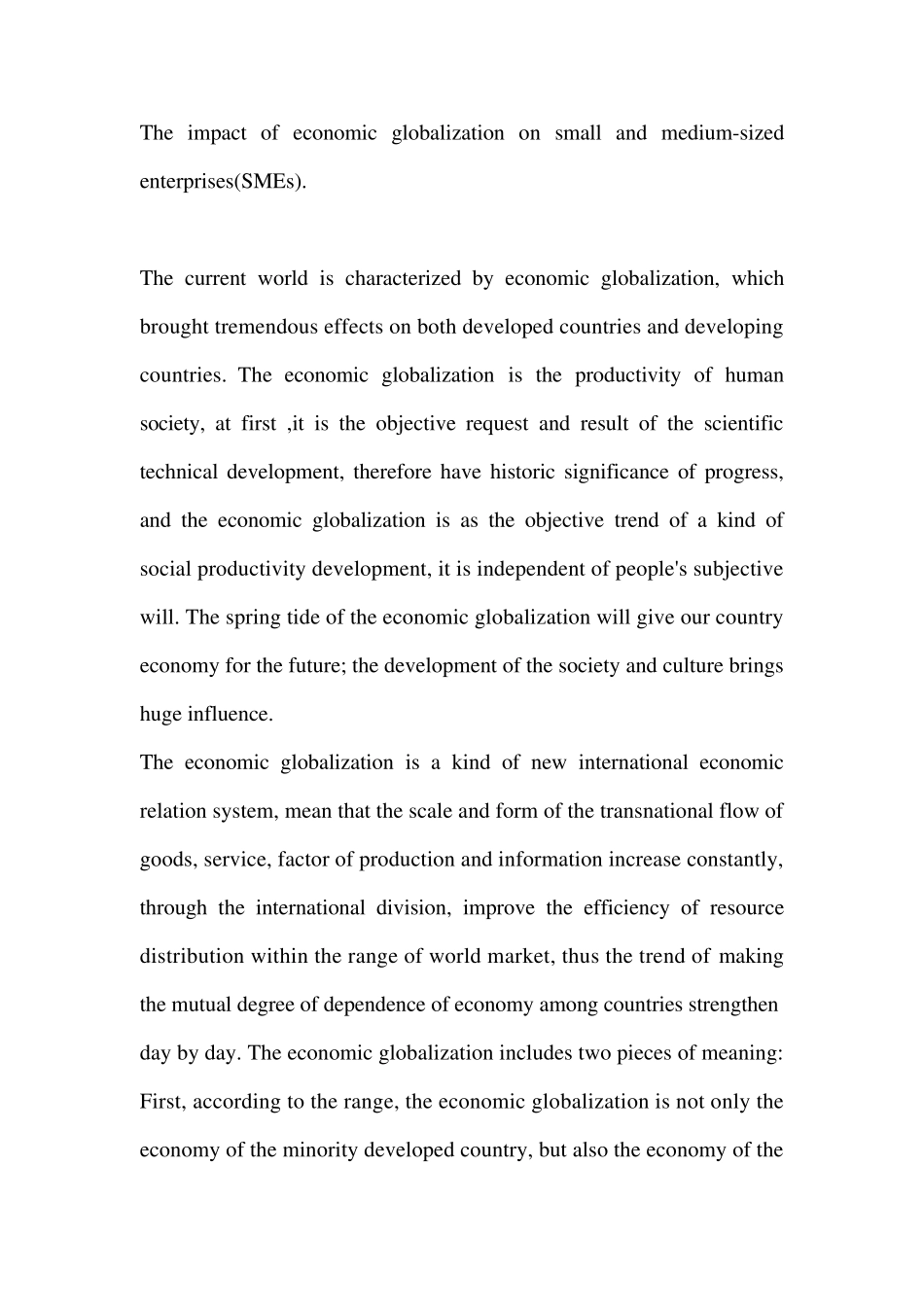 TheimpactofglobalizationonChineseeconomy_第1页