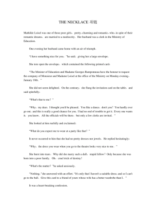 THENECKLACE项链(中英对照)