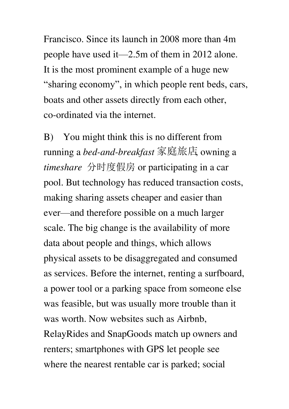 Theriseofthesharingeconomy共享性经济的崛起_第2页