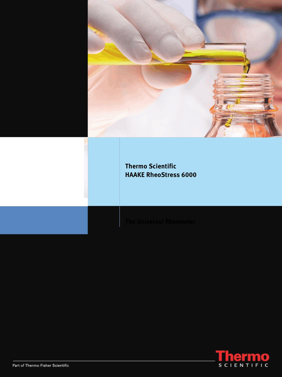 ThermoScientificHAAKERheoStress6000流变仪说明书_第1页