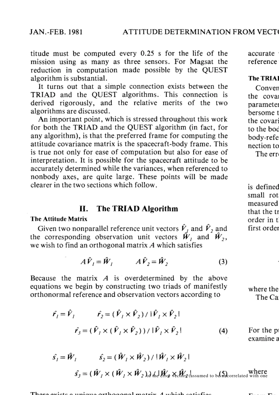 ThreeAxisDeterminationfromVectorObservations_第2页