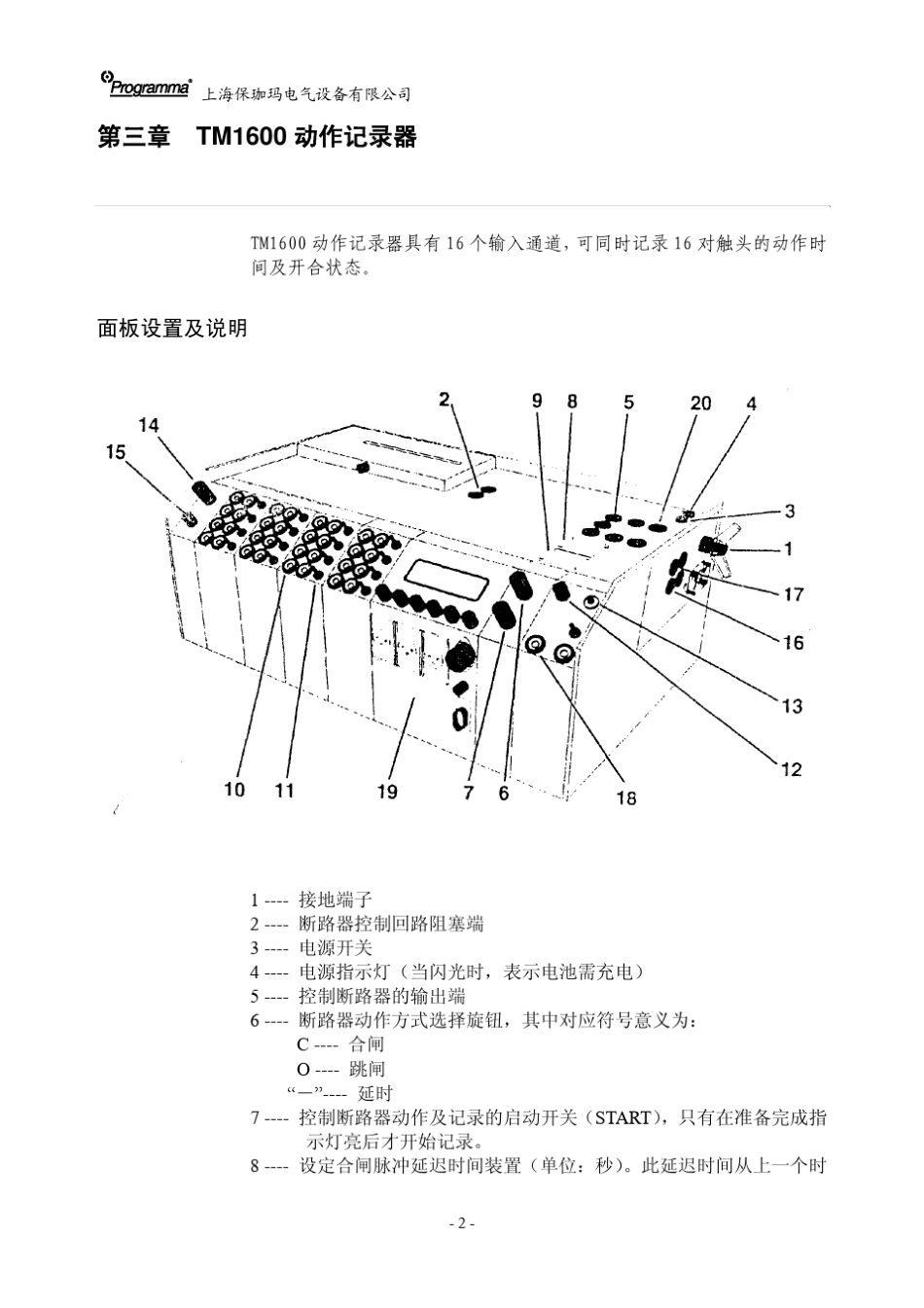 TM1600断路器机械特性测试仪操作手册_第3页