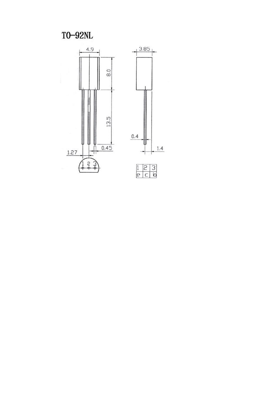TO92STO92S2TO92NLTO92TO50SOT143R封装尺寸_第3页