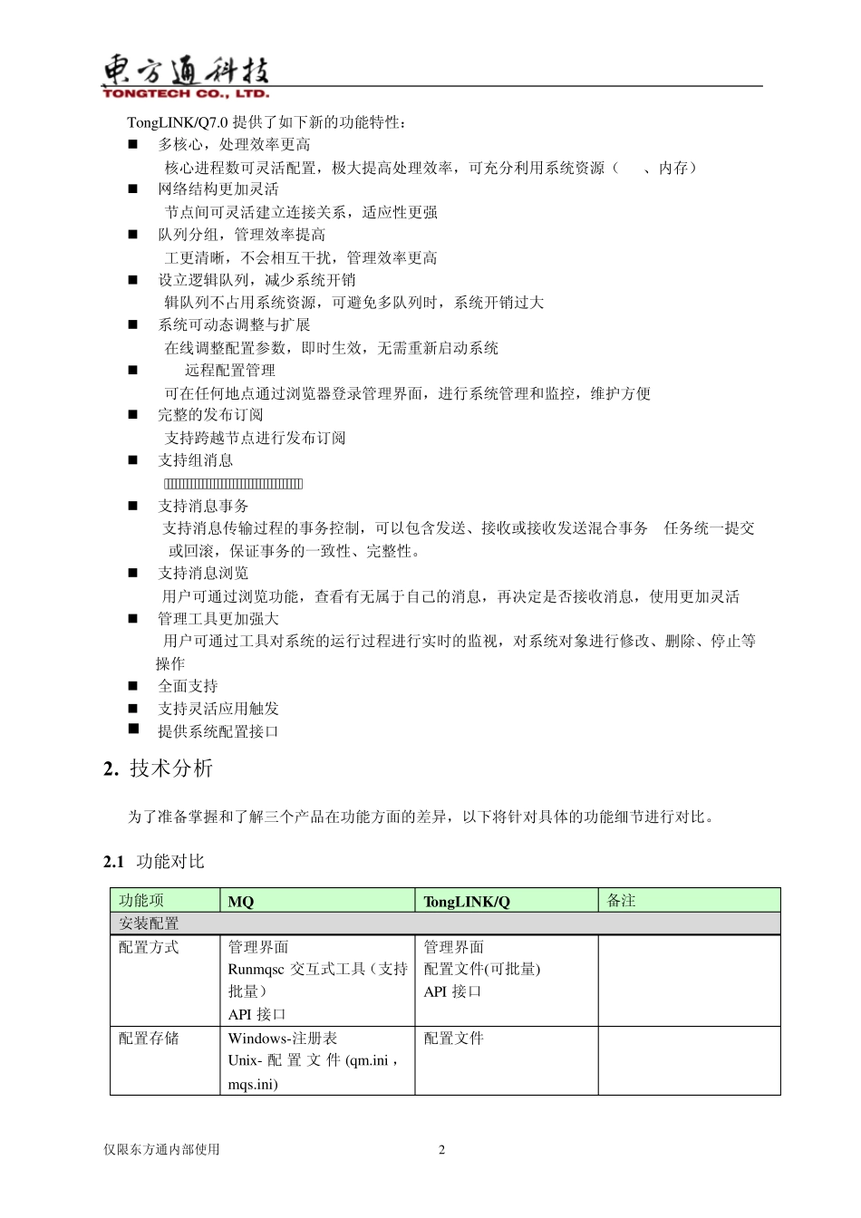 TongLINKQ与MQ对比分析报告_第3页