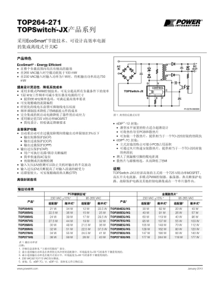 TOP264271系列芯片隔离开关电源设计