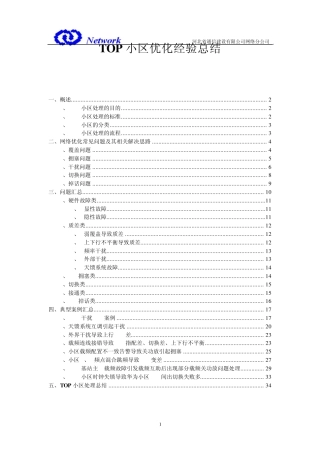 TOP小区优化经验总结