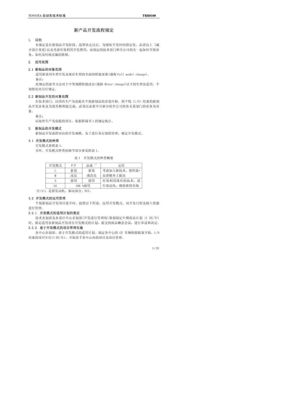 TOYOTA丰田新产品开发流程_第1页